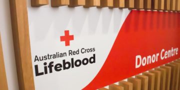 A new-look branding scheme for red cross blood service