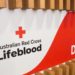 A new-look branding scheme for red cross blood service