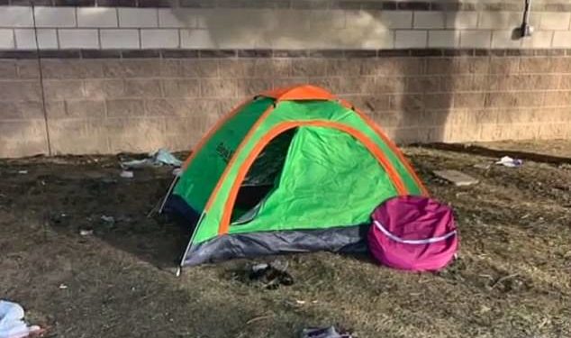 Las Vegas strip club comes under fire for donating tents with club’s logo on to homeless 