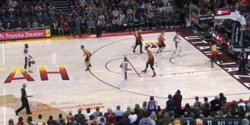 NBA officials branded ‘cheats’ after hilarious LeBron James travel no call for Lakers