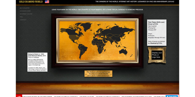 The World Goes for Sale on Extraordinary Internet Artwork, Gold Diamond World World