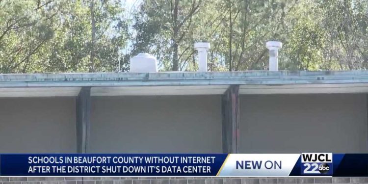 Beaufort County Schools without internet after water pours into data center Beaufort County