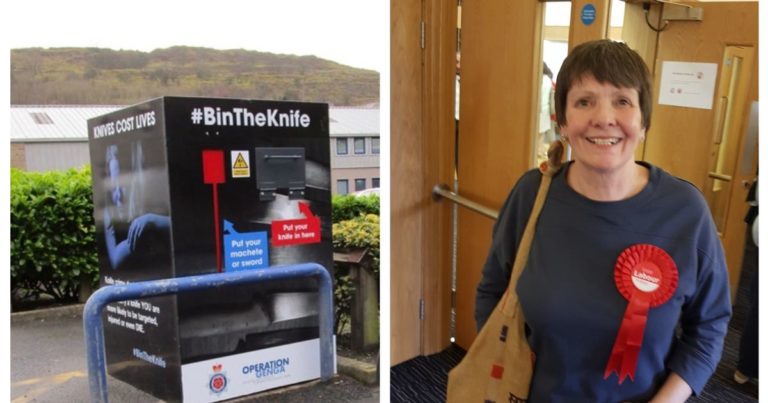 Knife bin installed at police station branded insecure and irresponsible