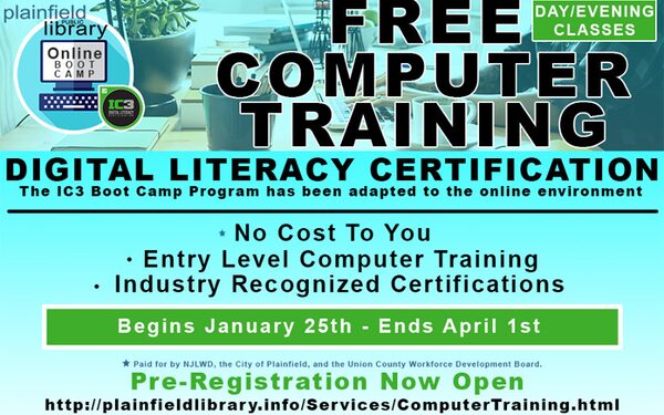 Free Computer Courses offered via Plainfield Public Library Free Computer Courses offered via Plainfield Public Library