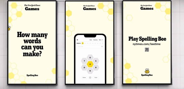 NYT subway ads unlock Spelling Bee in purpose-driven campaign NYT subway ads unlock Spelling Bee in purpose-driven campaign