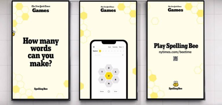 NYT subway ads unlock Spelling Bee in purpose-driven campaign