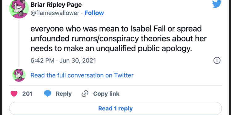 Isabel Fall And The Existence Of Transness On The Internet