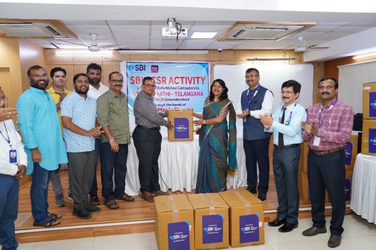 SBI donates 20 refurbished computers to Seva Bharathi