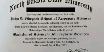 Some UND diplomas mailed with “NDSU” branding